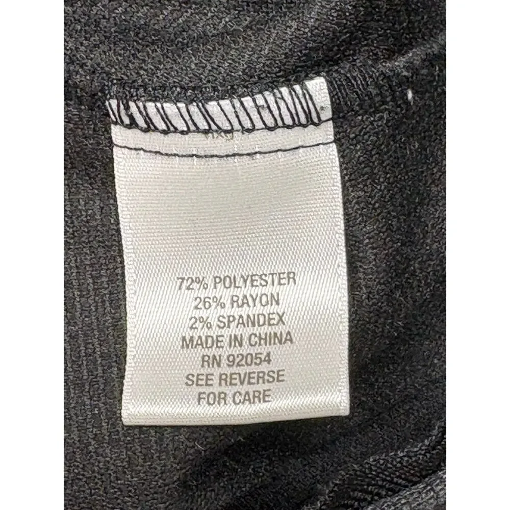Roz & Ali Jacket Women’s 2X Charcoal Moto Ponte Knit Zipper Plus Size